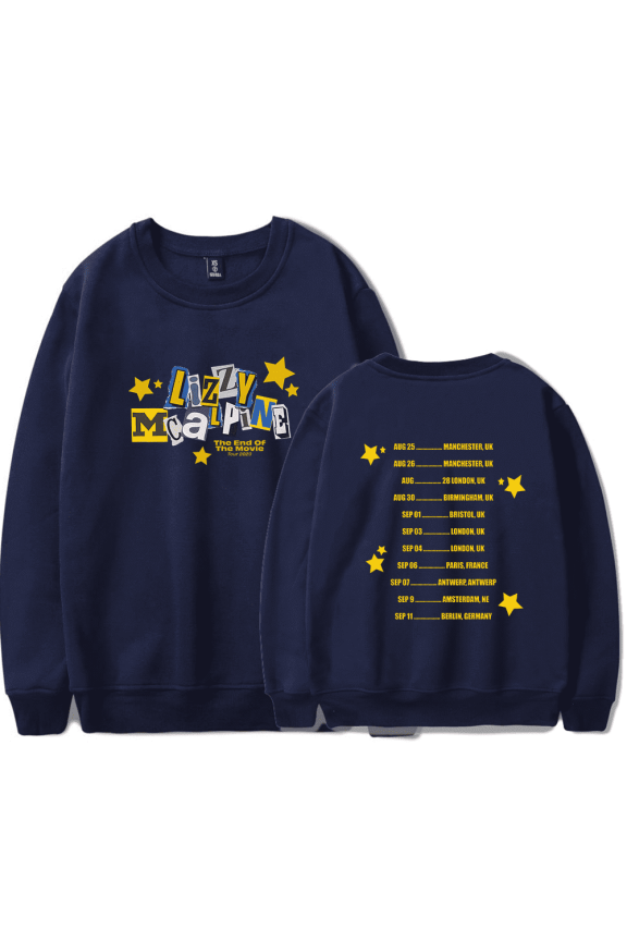 Lizzy McAlpine Merch Sweatshirt The End Of The Movie Tour 2023 Crewneck Streetwear Men Women Long Sleeve