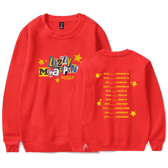 Lizzy McAlpine Merch Sweatshirt The End Of The Movie Tour 2023 Crewneck Streetwear Men Women Long Sleeve