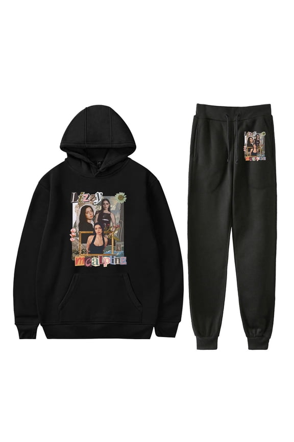 Lizzy McAlpine The Older Tour Merch Hoodie and SWEATPANTS set pop print Unisex Casual Street Clothing
