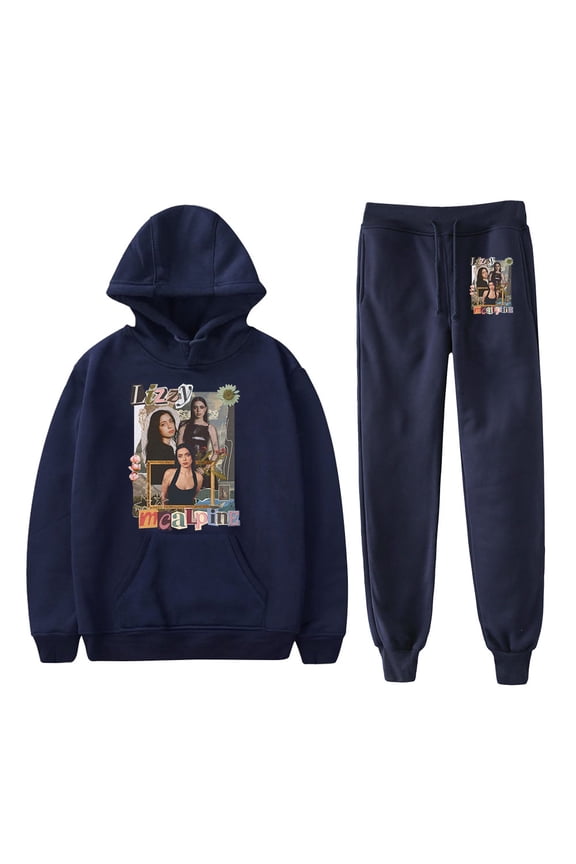 Lizzy McAlpine The Older Tour Merch Hoodie and SWEATPANTS set pop print Unisex Casual Street Clothing