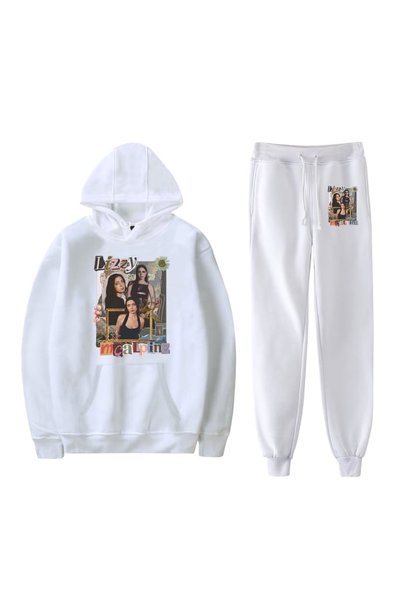 Lizzy McAlpine The Older Tour Merch Hoodie and SWEATPANTS set pop print Unisex Casual Street Clothing