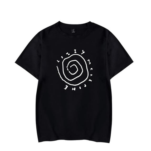 Lizzy McAlpine Vortex Inspired Cotton-Blend T-Shirt - Unisex Oversized Crewneck Short Sleeve Casual Summer