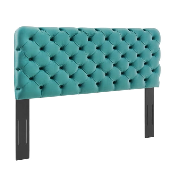 Modway Lizzy Tufted Full/Queen Performance Velvet Headboard, Blue