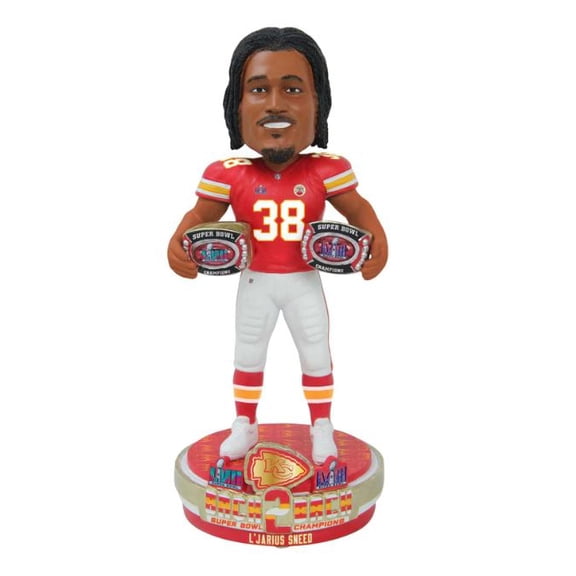 Ljarius Snead (Kansas City Chiefs) Back to Back Super Bowl LVIII Champs 8" Bobblehead by FOCO