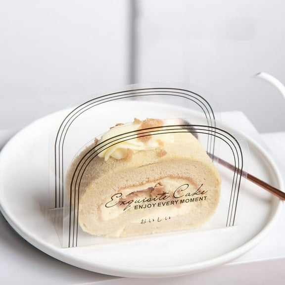 Ljia 100PCS Cake Edge Wrap, Semicircle Transparent Mousse Cake Collars Rolls for Baking, Cake Wrap Surrounding Edge Decorating Cake Baking Supplies for Home Kitchen Use A416