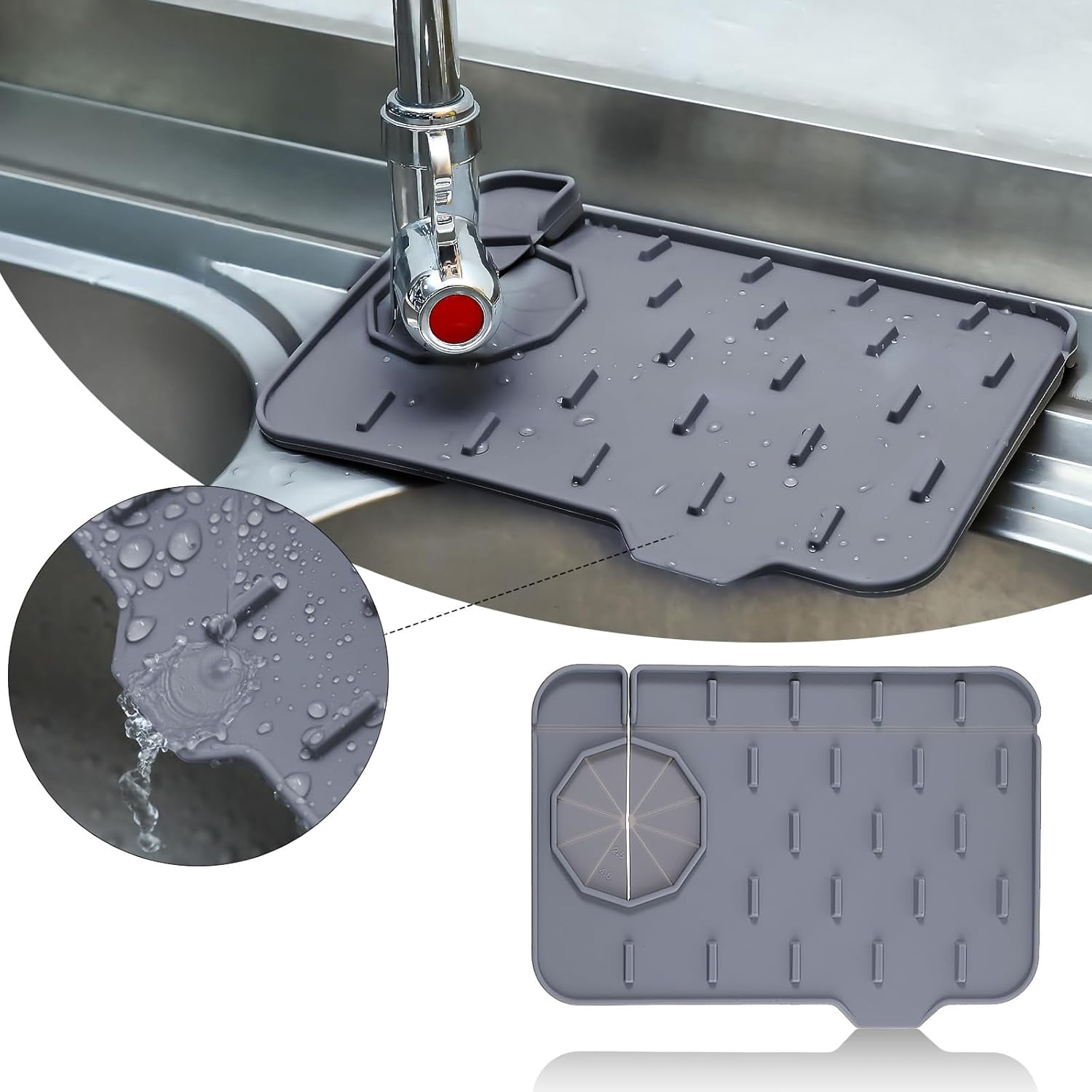 Ljia Behind Sink Splash Guard Silicone Kitchen Sink Water Splash Guard ...