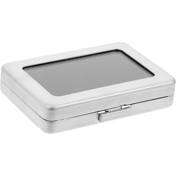 Ljia Metal Jewelry Storage Box with Clear Window and Sponge Padding for Gemstone Display Jewelry Organizer for Drawer Box for and Gemstones A416
