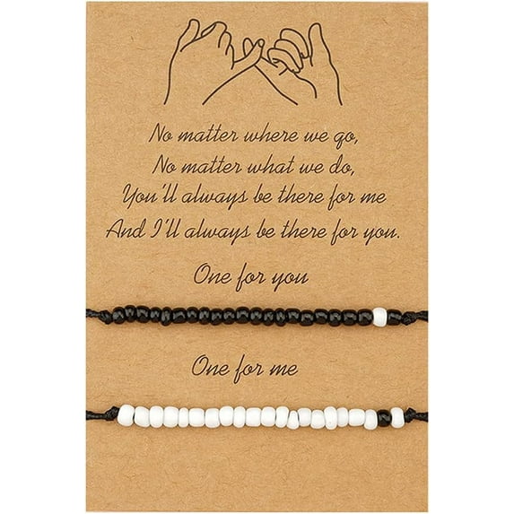 Ljia Pinky Promise Bracelet for Couples Friends Anniversary Birthday Gifts for Boyfriend Girlfriend Graduation Christmas Gifts Couple Long Distance Touch Bracelets A416
