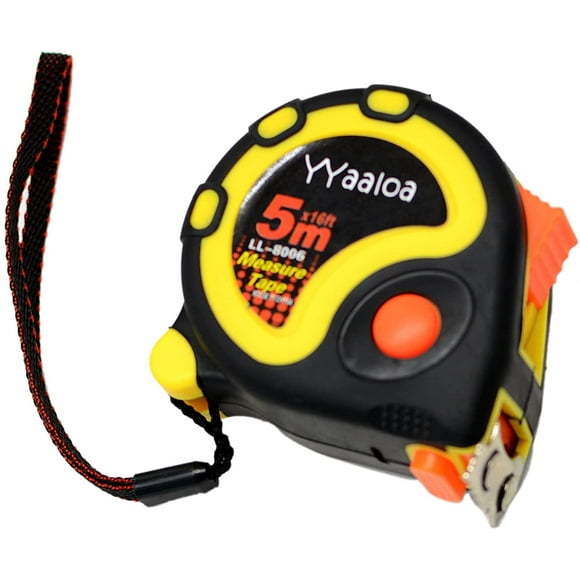 Ljia Tape Measure 16 Feet 1'' Measuring Tape with Magnetic Tip and Rubber Protective Casing Steel Blade Tape Measure for Construction,Contractor,Carpenter,Architect,Woodworking (16 A605