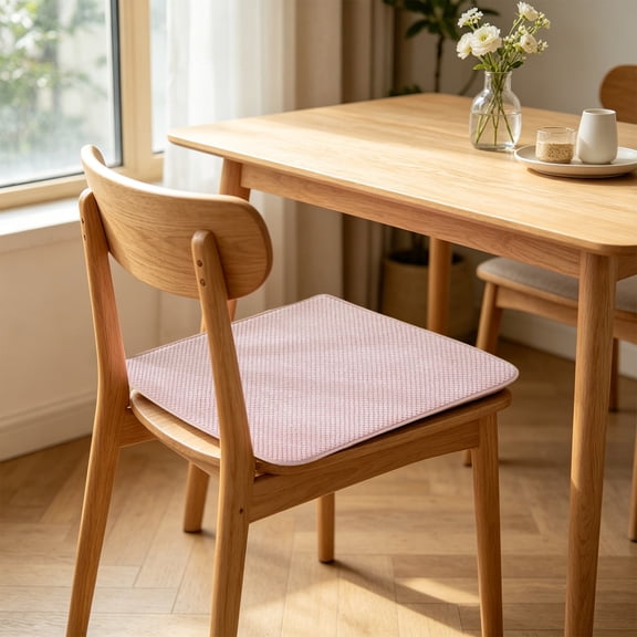 Ljiaocrou Corduroy Chair Cushions, Dining Chair Seat Pads, Thick High Resilience Padding Non Slip Base, Soft Breathable Short Pile Fabric Year Round Use, Easy Care Machine Washable Chair Cushion