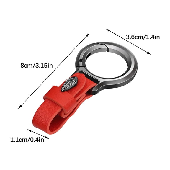 Ljiaocrou Handcuff Keychain Leather Strap, Metal Car Key Ring, Fashionable Keychain with Spring Clip, Durable Round Ring Buckle, Stylish Accessory for Keys and Gifts