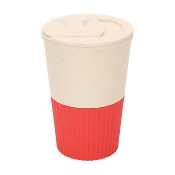 Ljiaocrou Plastic Coffee Cup, Outdoor Water Cup, Portable Straw Cup for Office and Restaurant Use, Food-Grade Material, Easy to Clean, Sliding Push-Pull Lid, Lightweight and Durable Design