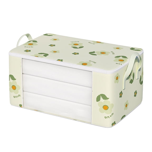 Ljiaocrou Quilt Storage Bags, Clothes Sorting Bags, Foldable Large Capacity Non-Woven Fabric Storage Organizer with Transparent Visibility, Thickened Stackable Moving Packing Luggage Bags