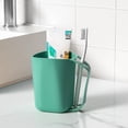 thumbnail image 1 of Ljiaocrou Toothbrush Holder Cup, Mouthwash Rinse Cup, Inverted Drainage Design with Built-In Toothbrush Slot, Comfortable Rounded Rim, Scandinavian Style Bathroom Accessory, 1 of 6