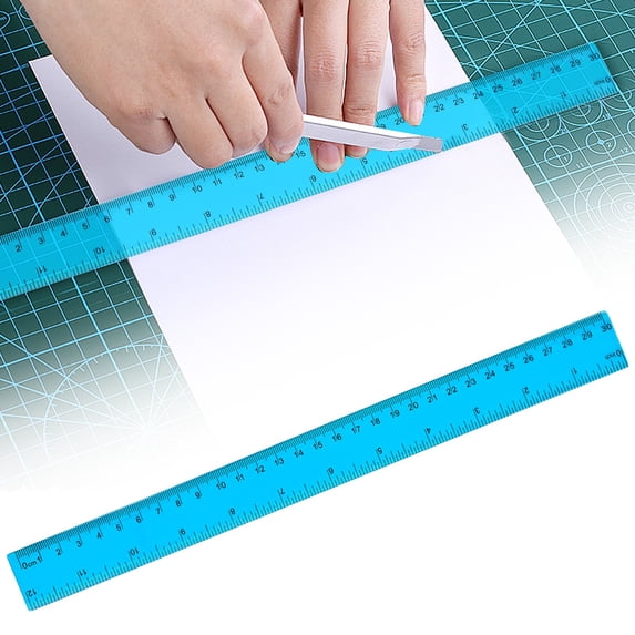 Plastic Ruler Tool Ljkilskltr Clear Plastic Straight Measuring Ruler Accurate Scale Mark ...