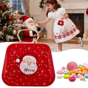 Ljkilskltr Mini Handbag Style Christmas Candy Tin,2.75 x 2.36 x 1.18 in Santa Print Metal Treat Box, Reusable Tinplate Favor Container for Holiday Gifting, Party Favors & Small Trinket Storage
