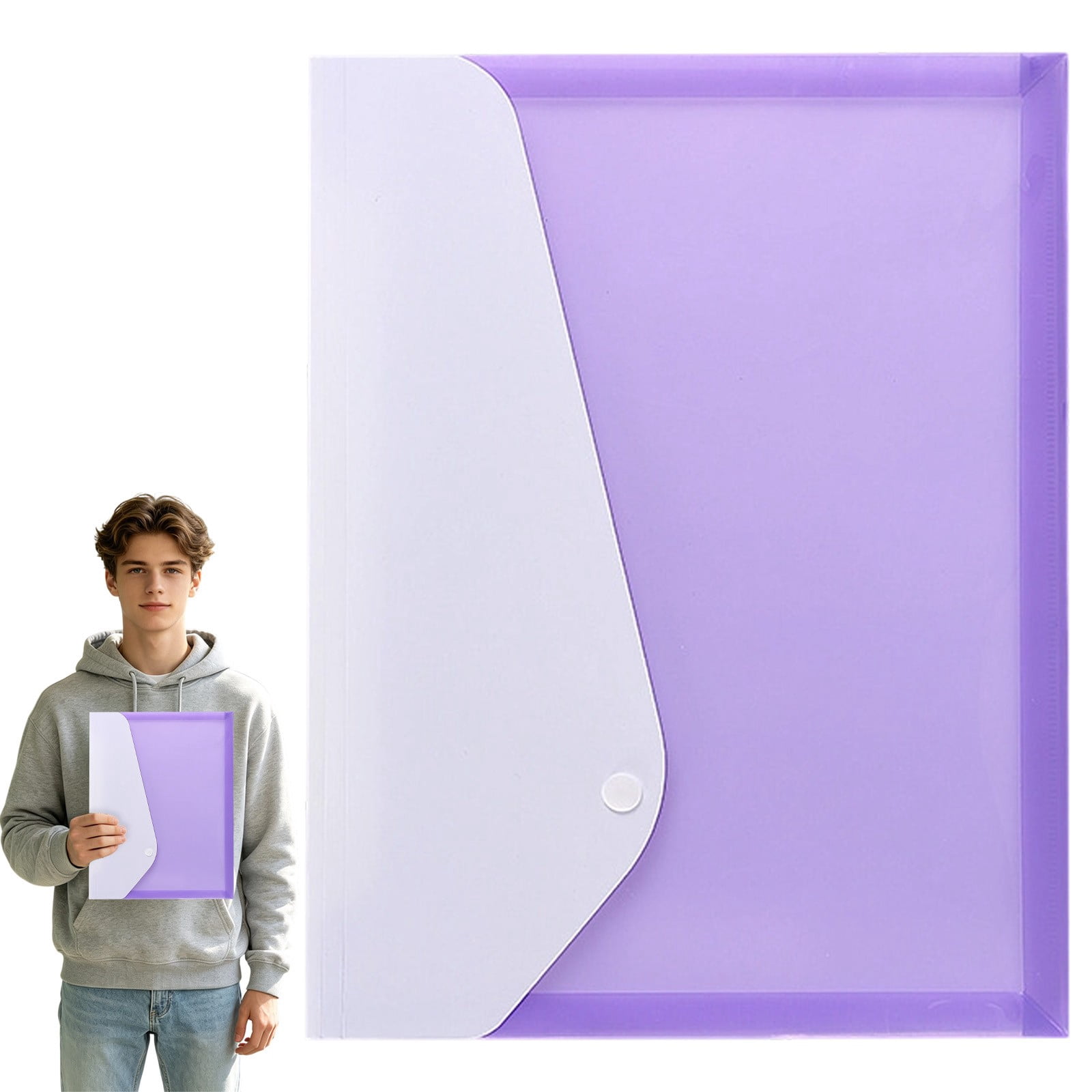 Ljkilskltr Plastic Button File Pocket, Document Folder With Label Area ...