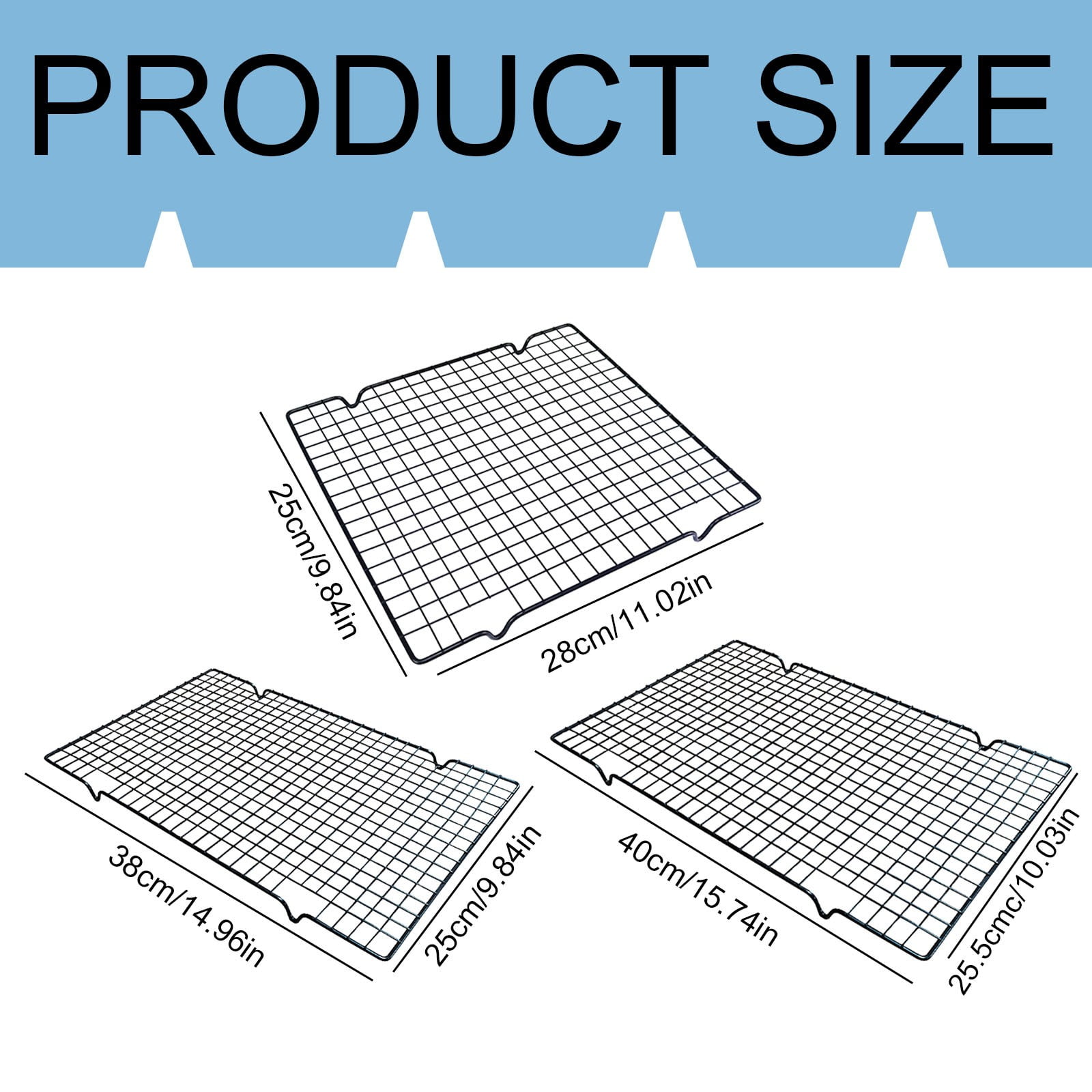 Ljstore Cake Cooling Rack, Bread Drying Mesh Rack, Small Black ...