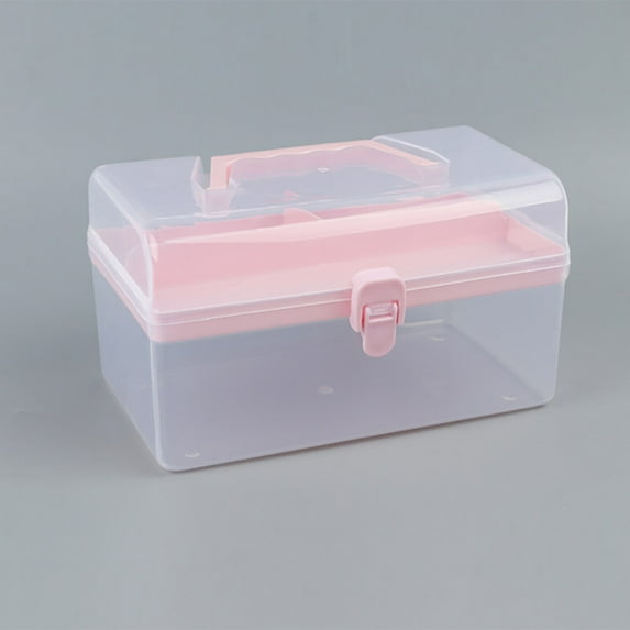 Ljstore Large Storage Bins Heavy Duty Clear Plastic Multipurpose Portable Handled Organizer Storage Box