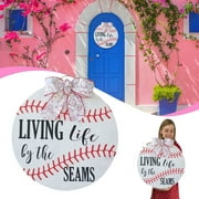Ljstore Living Life By The Seams Door Hanger Sign Hanging Holiday Listing Sign Home Front Door Decor Ornament Door Hanging Decoration Home & Garden