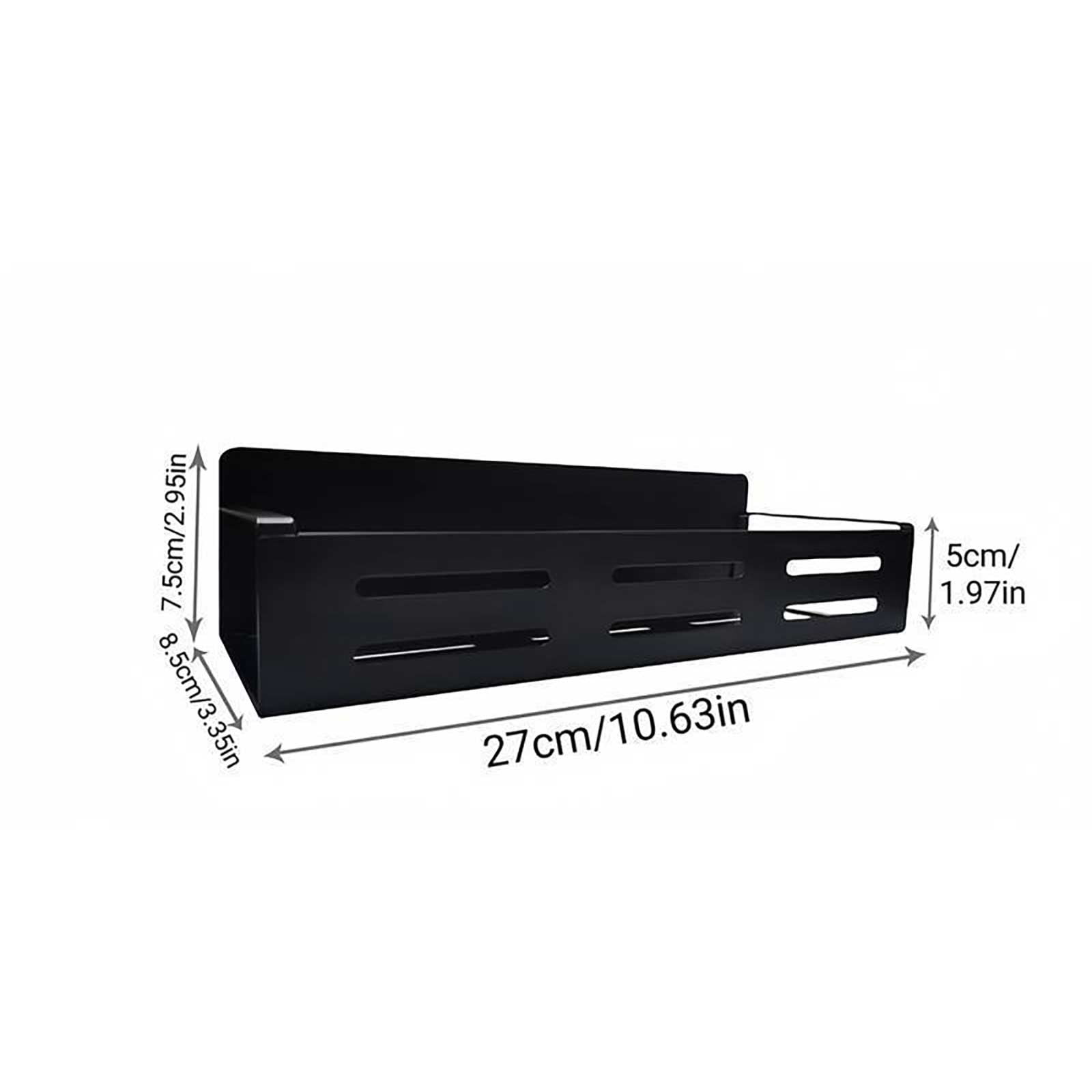Ljstore Refrigerator Magnetic Spice Rack Ametal Black Shelf Ideal for ...
