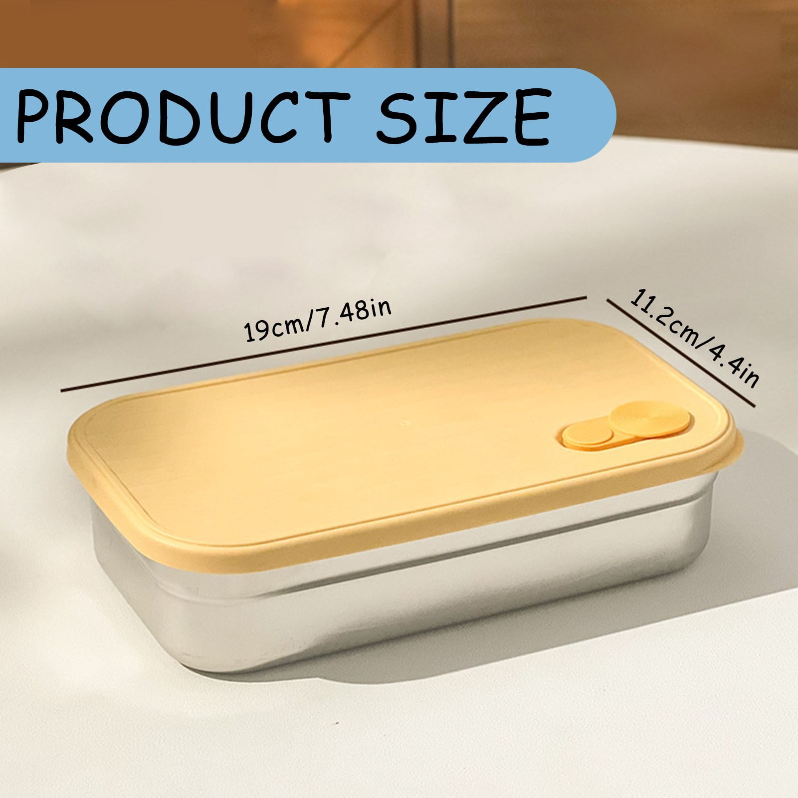 Ljstore Sealed Bento Box and Lunch Box, Single Compartment Beigelarge ...