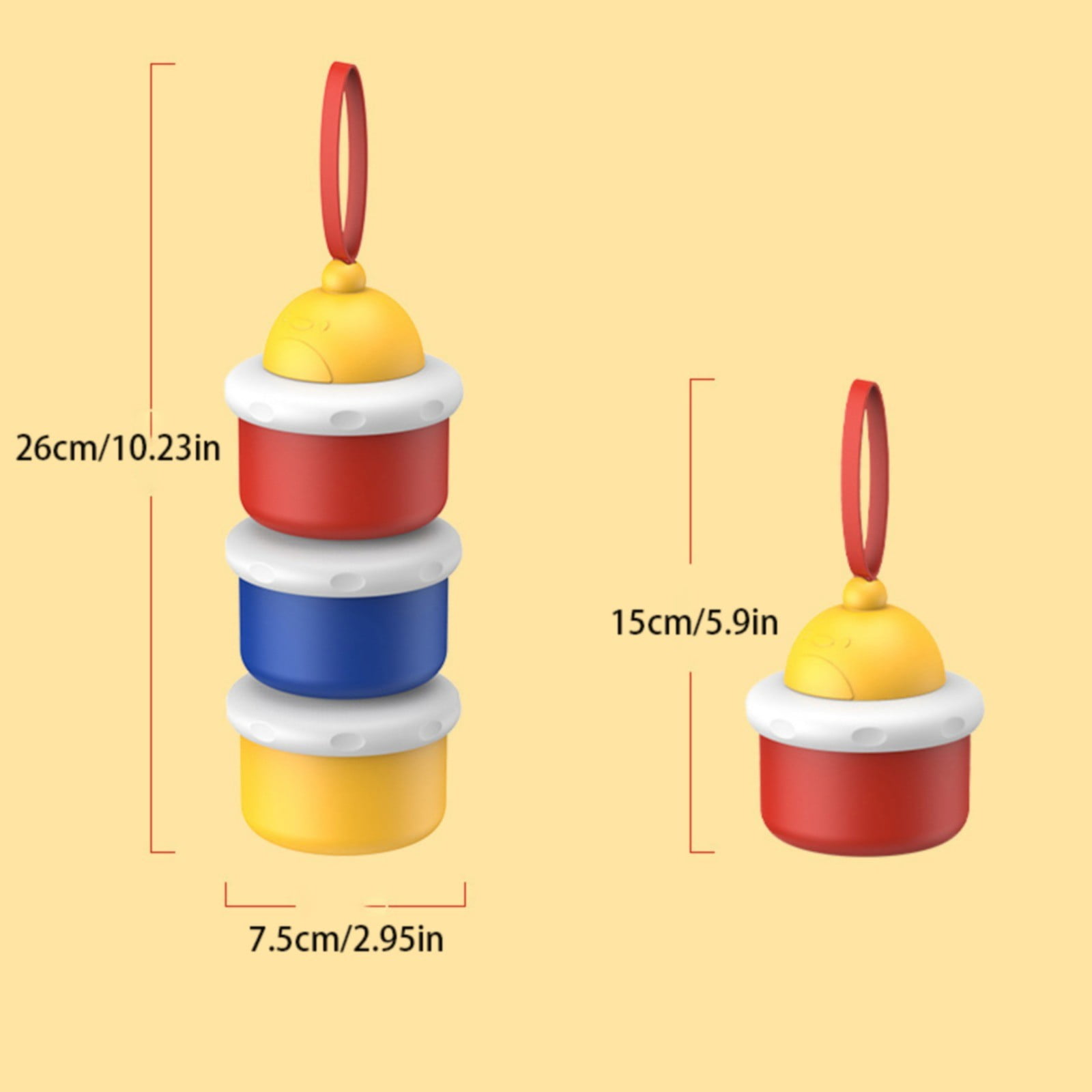 Ljstore White Milk Powder Dispensermilk Powder Dispenser for Babies 3 ...