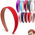 thumbnail image 1 of Ljudmp 10packs Headbands for Women Hairband Faux Leather Headband for Female Plastic Hard Headdress Plain Color Headwear Hair Accessories Multicolor 8x, 1 of 6