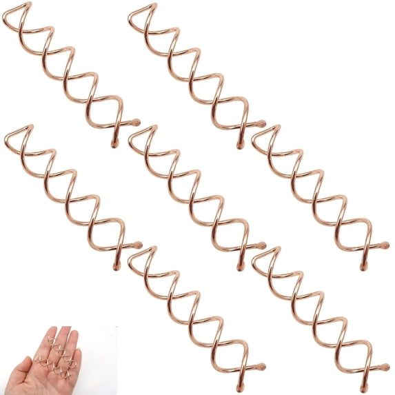 Ljudmp 8packs Spiral Hair Pins For Women Non-Scratch Round Clip & Bun Twist Metal Headdress Hair Accessories For Styling Bun Bobby Pins Rose Gold 8x