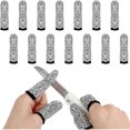 thumbnail image 1 of Ljudmp Breathable Cut Resistant Finger Cots Protection Reusable Durable Non Slip Finger Thumb Protector Gloves for Work Kitchen Garden Grey 20pcs, 1 of 4