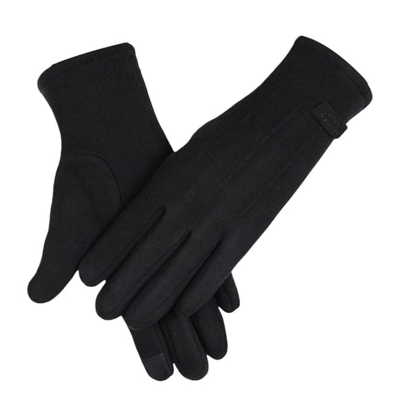 Ljudmp Breathable Winter Gloves for Women Non-slip Grip Thermal Warm Touch Screen Cycling Outdoor Activity Full Finger Gloves Black