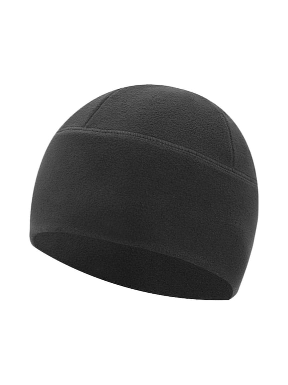 Fleece Kufi Hats for Men Women Turkish Muslim Stretchy Windproof Skull Cap Motorcycle Helmet Liner Thermal Beanie Prayer Cap Dark Gray