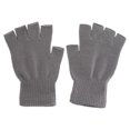 thumbnail image 1 of Ljudmp Half Finger Knit Gloves for Men Women Winter Warm Stretchy Touchscreen Fingerless Gloves For Cold Weather Working Writing Driving Grey, 1 of 3
