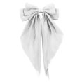 thumbnail image 1 of Ljudmp Large Satin Ribbon Hair Bow Clip for Women Oversized Long Tail Hair Clips Barrettes Hair Accessory Beige, 1 of 1