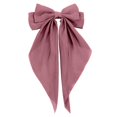 thumbnail image 1 of Ljudmp Large Satin Ribbon Hair Bow Clip for Women Oversized Long Tail Hair Clips Barrettes Hair Accessory Pink, 1 of 1
