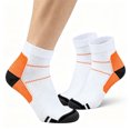 thumbnail image 1 of Ljudmp Men's Women's Ankle Compression Socks 1Pair Plantar Fasciitis Socks Breathable Low Cut Circulation Socks for Unisex Athletic Support Running Flying Nurses Workout Hiking Orange 1x L, 1 of 4