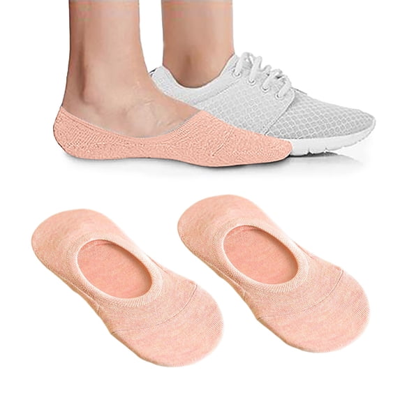 Ljudmp No Show Socks for Women Breathable Invisible Low Cut Liner Cushioned Cotton Socks Shallow Mouth Boat Socks Yellow