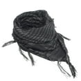 thumbnail image 1 of Ljudmp Plaid Fringe Lightweight Scarf For Women Men Muslim Arab Head Covering Unisex Shawl Wrap Neck Scarf with Tassel Neck Wrap Scarves for Outdoor Camping Grey, 1 of 3
