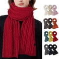 thumbnail image 1 of Ljudmp Ribbed Knit Scarf for Women Men Winter Warm Long Big Shawl Wrap Thick Large Chunky Scarf Neck Wrap Cozy Knitted Neck Scarf For Unisex Fall Winter Beige, 1 of 4