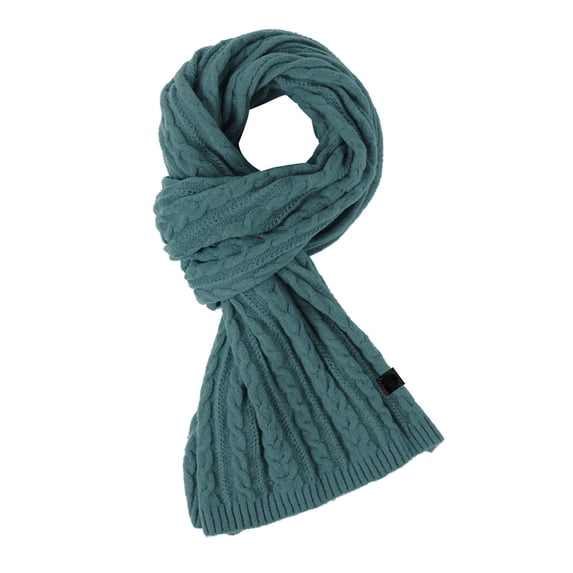 Ljudmp Ribbed Knit Scarf for Women Men Winter Warm Long Big Shawl Wrap Thick Large Chunky Scarf Neck Wrap Cozy Knitted Neck Scarf For Unisex Fall Winter Blue