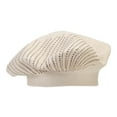 thumbnail image 1 of Ljudmp Sparkling Rhinestone Drill Knit Beret Hat for Women Fall Winter Elastic Plain Color Painter Cap Classic Thick Vintage Beanie Hat Beige, 1 of 3