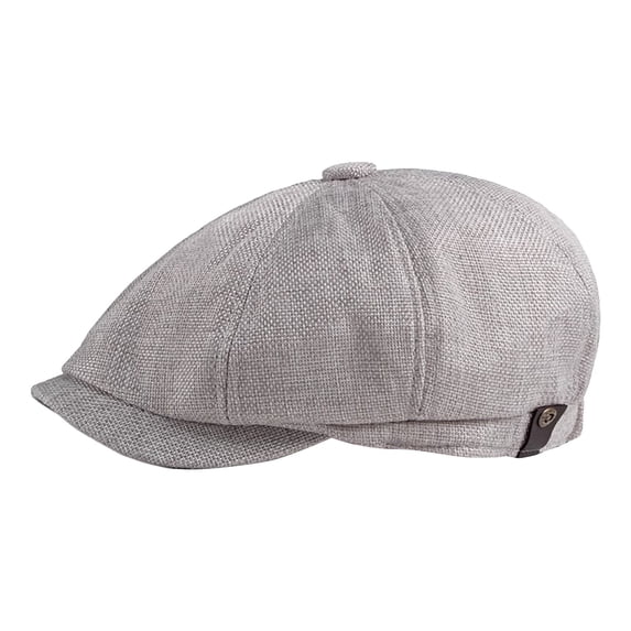 Ljudmp Vintage Octagonal Acrylic Fiber Newsboy Cap for Men Women Painter Hat Classic Vintage Cabbie Hat Elastic Flat Beret Cap Grey