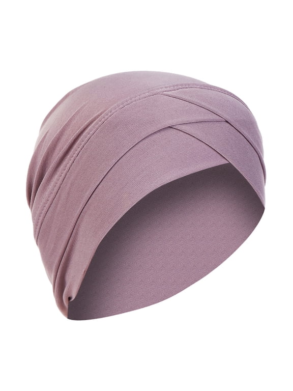 Women's Chemo Caps Breathable Turban Hat Comfortable Skull Cap Headwear for Hair Loss Daily Wear Night Cancer Sleep Cap Headscarf Purple
