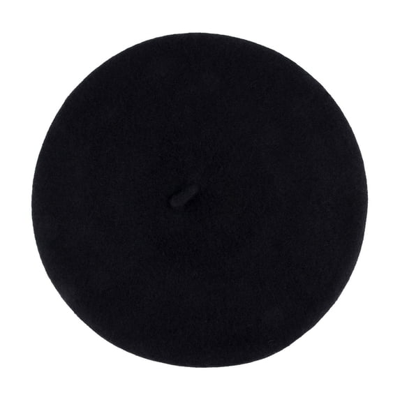 Ljudmp Women's French Beret Hats Classic Foldable Winter Beanie Cap Plain Color Classic Artist Cap Brimless Hats Black