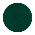 thumbnail image 1 of Ljudmp Women's French Beret Hats Classic Foldable Winter Beanie Cap Plain Color Classic Artist Cap Brimless Hats Blackish Green, 1 of 2