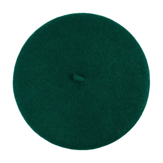 Ljudmp Women's French Beret Hats Classic Foldable Winter Beanie Cap Plain Color Classic Artist Cap Brimless Hats Blackish Green