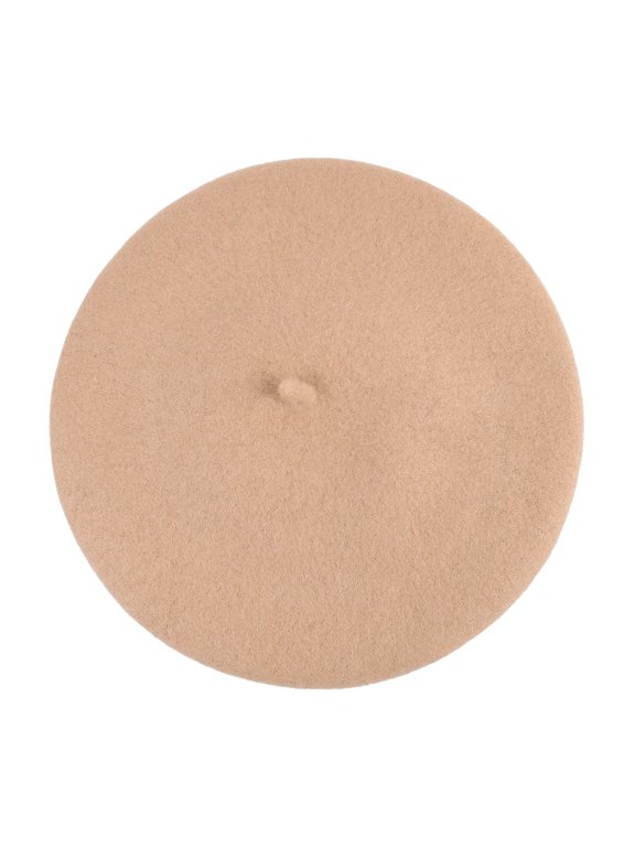 Women's French Beret Hats Classic Foldable Winter Beanie Cap Plain Color Classic Artist Cap Brimless Hats Camel