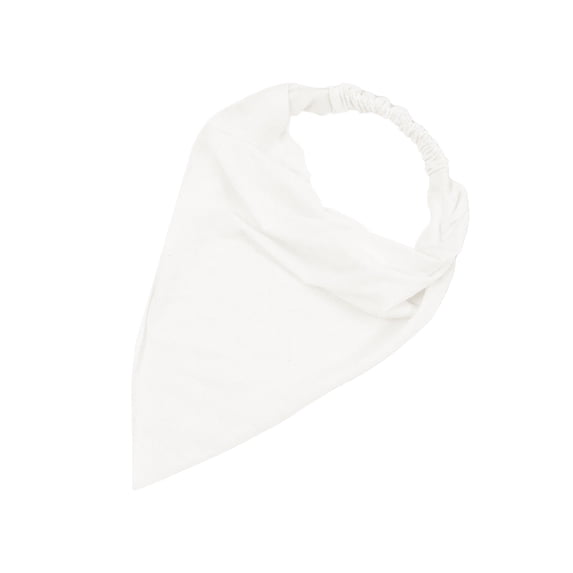 Ljudmp Women's Hair Scarf Headband Boho Bandana Head Scarves Pretied Elastic Kerchief Stretch Triangle Headwrap White