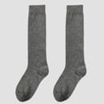 thumbnail image 1 of Ljudmp Women's Knee High Socks Seamless Cotton School Uniform Stockings Stay-up Cuffs Stretchy Tights Boot Socks Dark Gray, 1 of 2