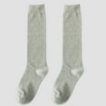 thumbnail image 1 of Ljudmp Women's Knee High Socks Seamless Cotton School Uniform Stockings Stay-up Cuffs Stretchy Tights Boot Socks Grey, 1 of 2
